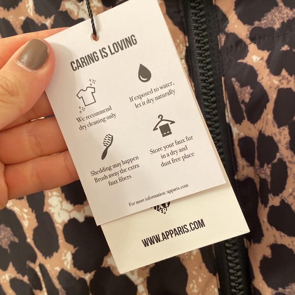 Rhea Apparis Leopard Puffer New with Tags Size S - Picture 6 of 8